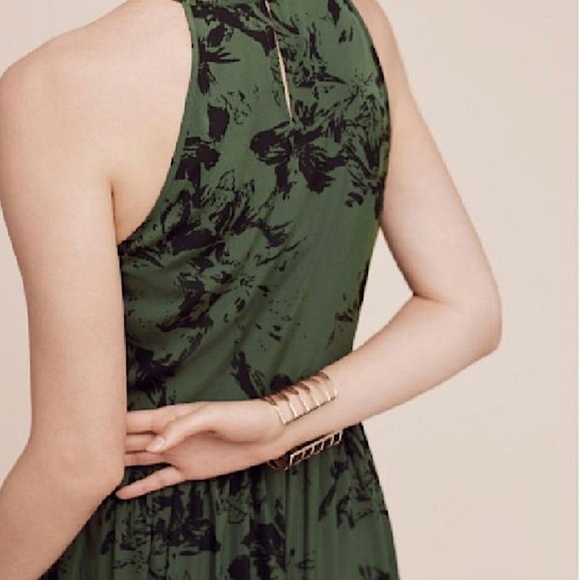 ANTHROPOLOGIE Ranna Gill Herbaliste Green Halter Maxi Dress - Picture 4 of 14